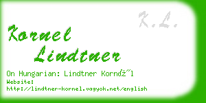 kornel lindtner business card